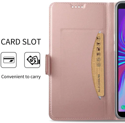 Samsung Galaxy A7 (2018) Card Holder Case Roze afbeelding 7