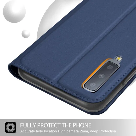 Samsung Galaxy A7 (2018) Card Holder Case Blauw afbeelding 6