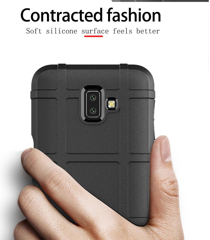Samsung Galaxy J6 Plus TPU Hyrbide Hoesje Zwart afbeelding 3