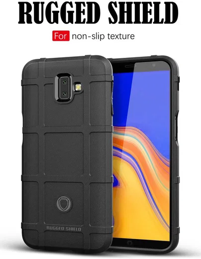 Samsung Galaxy J6 Plus TPU Hyrbide Hoesje Zwart afbeelding 8
