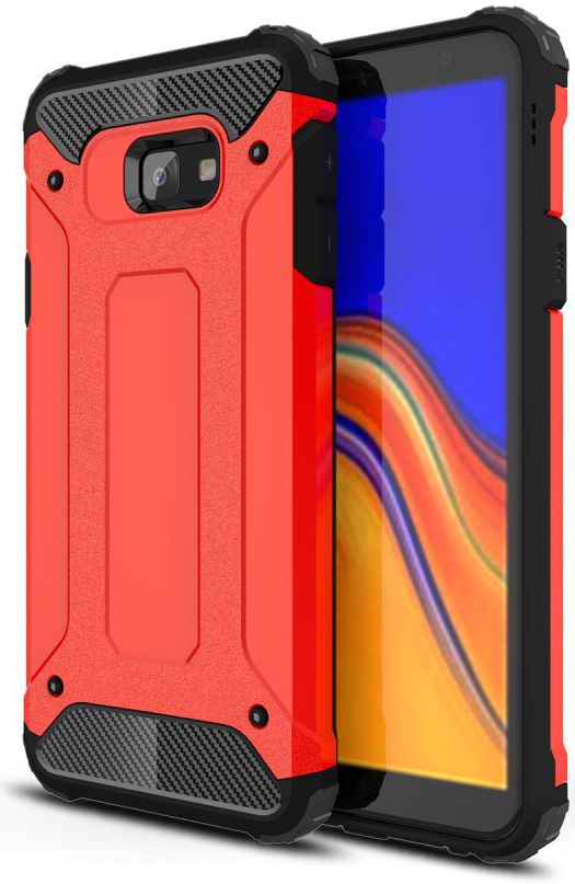 Samsung Galaxy J4 Plus Hyrbride Hoesje Rood afbeelding 1