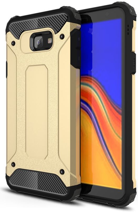 Samsung Galaxy J4 Plus Hyrbride Hoesje Goud afbeelding 1