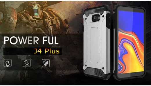Samsung Galaxy J4 Plus Hyrbride Hoesje Goud afbeelding 8