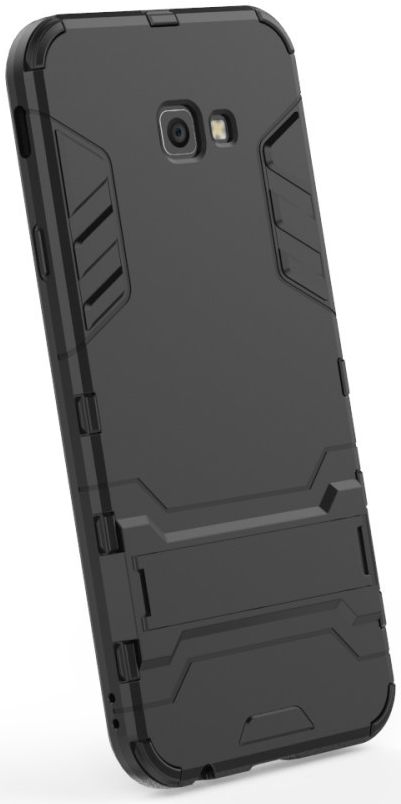 Samsung Galaxy J4 Plus Hyrbride Kickstand Hoesje Zwart afbeelding 3