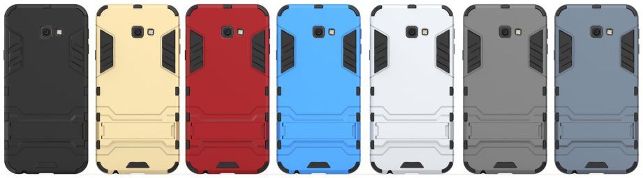 Samsung Galaxy J4 Plus Hyrbride Kickstand Hoesje Zwart afbeelding 9
