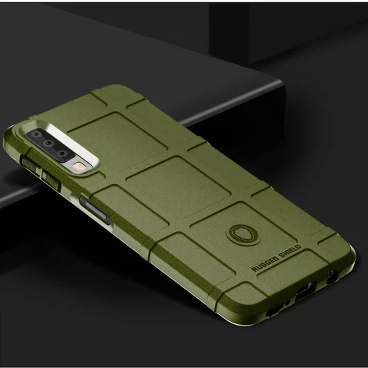 Samsung Galaxy A7 (2018) TPU Hyrbide Hoesje Groen afbeelding 2