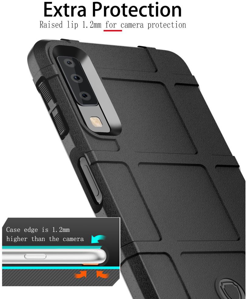 Samsung Galaxy A7 (2018) TPU Hybride Hoesje Blauw afbeelding 3