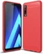 Samsung Galaxy A7 2018 Geborsteld TPU Hoesje Rood afbeelding 1