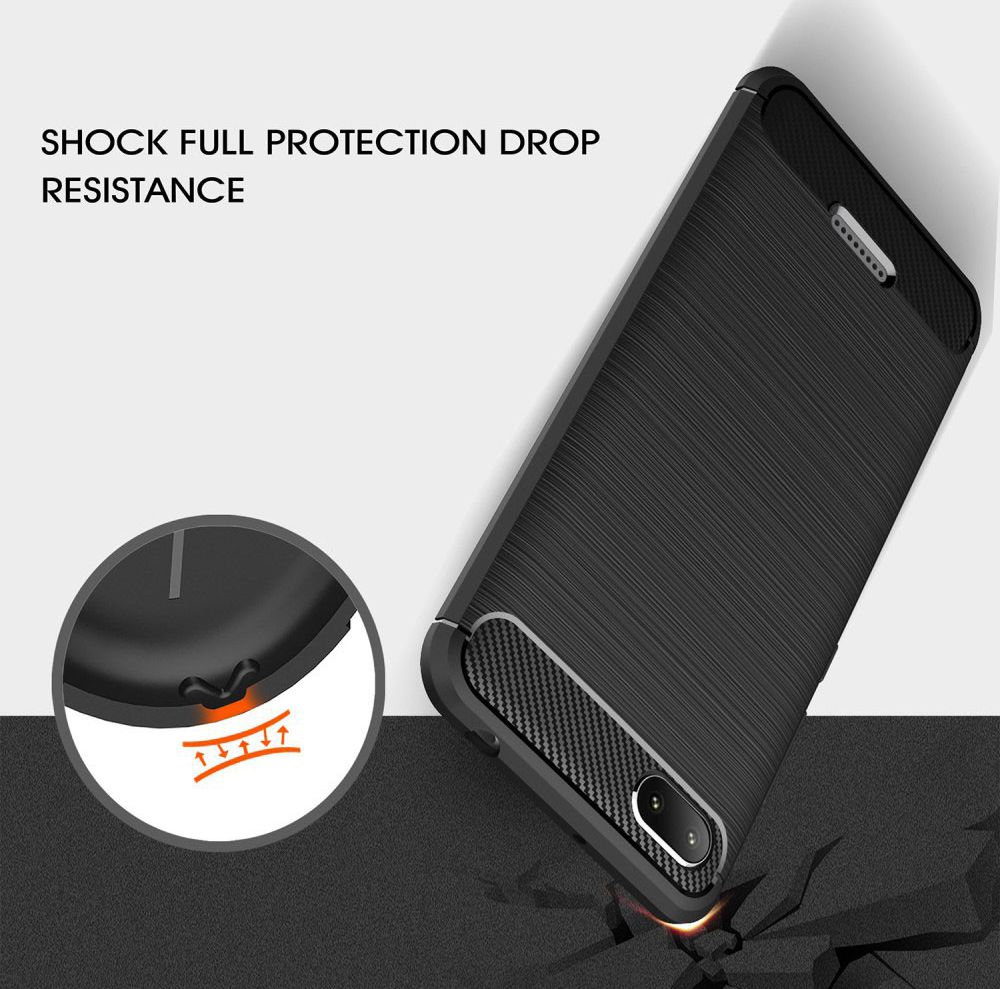 Xiaomi Redmi 6A Geborsteld TPU Hoesje Zwart afbeelding 2