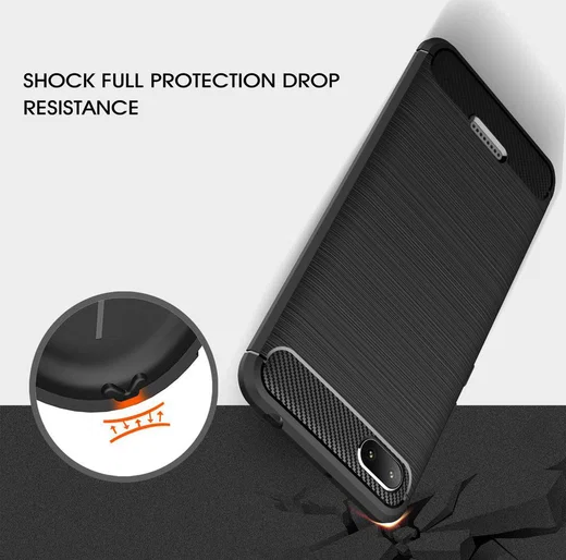 Xiaomi Redmi 6A Geborsteld TPU Hoesje Zwart afbeelding 2