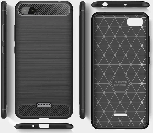 Xiaomi Redmi 6A Geborsteld TPU Hoesje Zwart afbeelding 6