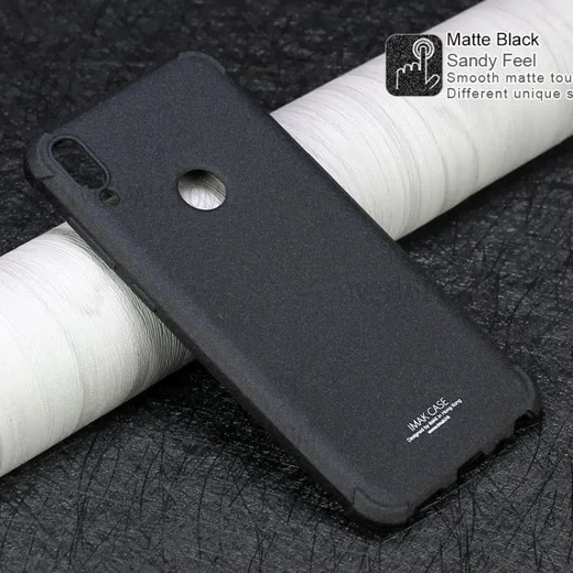 IMAK Asus ZenFone Max Pro M1 Hoesje met Screenprotector Metaal Zwart afbeelding 3