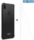 IMAK Asus ZenFone Max Pro M1 Hoesje met Screenprotector Metaal Zwart afbeelding 1