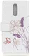 Nokia 7.1 Portemonnee Hoesje met Print Vlinder & Bloem afbeelding 3