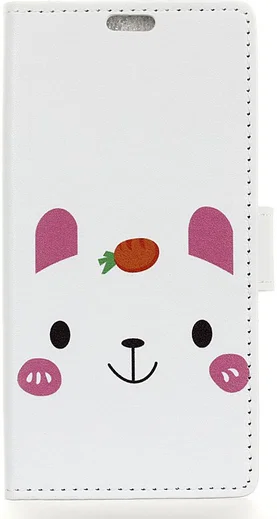 Nokia 7.1 Portemonnee Hoesje met Print Cute Bear afbeelding 1