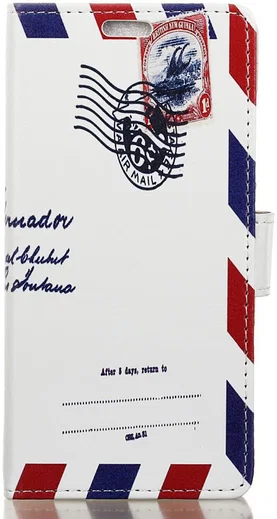 Nokia 7.1 Portemonnee Hoesje met Print Postcard afbeelding 1
