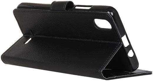 Wiko View 2 Go Kunstlederen Wallet Stand Hoesje Zwart afbeelding 7