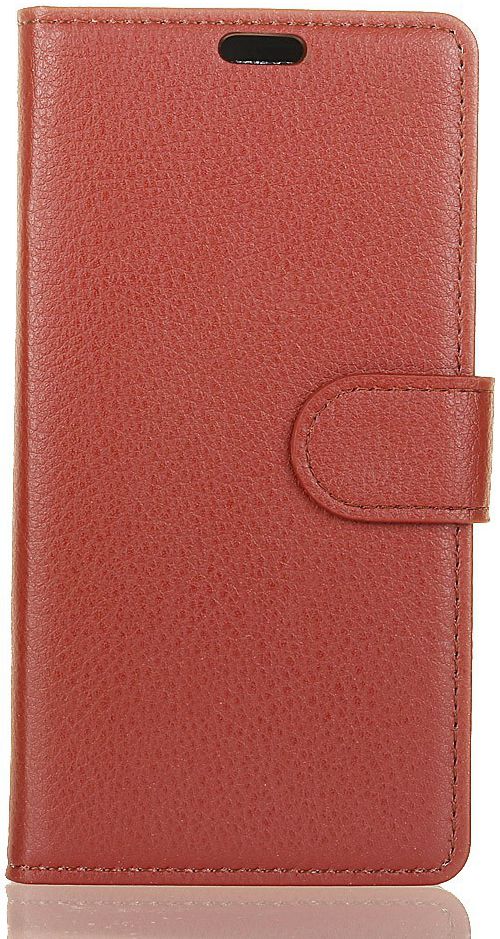 Wiko View 2 Go Kunstlederen Wallet Stand Hoesje Bruin afbeelding 1