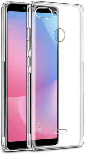 IMAK Xiaomi Redmi 6 Hoesje TPU met Screenprotector Transparant afbeelding 2