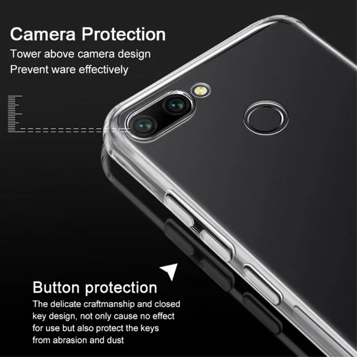 IMAK Xiaomi Redmi 6 Hoesje TPU met Screenprotector Transparant afbeelding 12