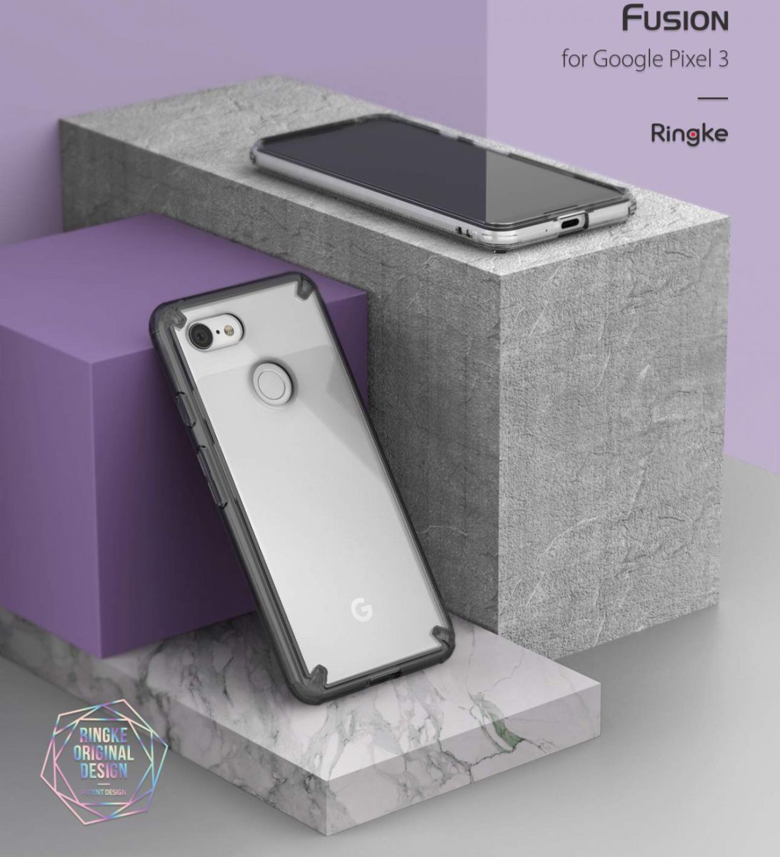 Ringke Fusion Google Pixel 3 Hoesje Doorzichtig Smoke Black afbeelding 7