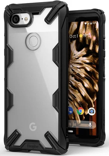 Ringke Fusion X Google Pixel 3 Hoesje Doorzichtig Zwart afbeelding 1