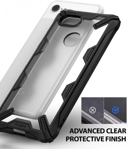 Ringke Fusion X Google Pixel 3 Hoesje Doorzichtig Zwart afbeelding 7