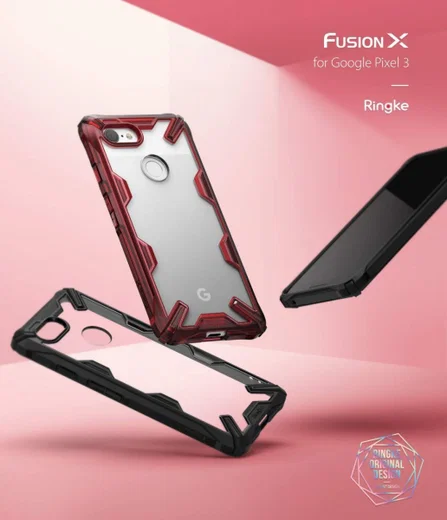 Ringke Fusion X Google Pixel 3 Hoesje Doorzichtig Zwart afbeelding 10