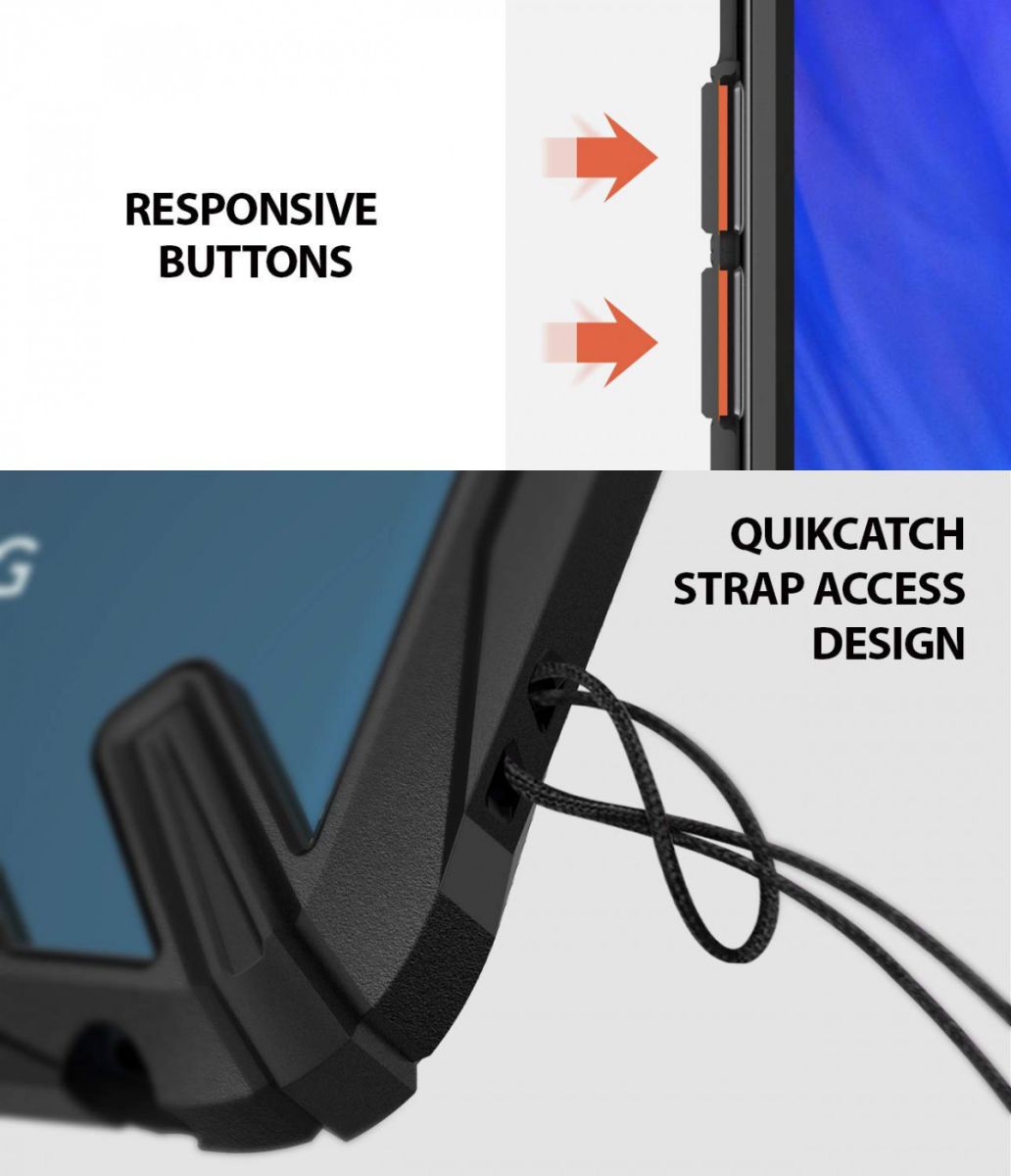 Ringke Fusion X LG V40 ThinQ Hoesje Doorzichtig Zwart afbeelding 7