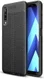 Samsung Galaxy A7 (2018) Hoesje met Kunstleer Coating Zwart afbeelding 1