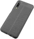 Samsung Galaxy A7 (2018) Hoesje met Kunstleer Coating Zwart afbeelding 2