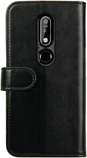 Rosso Element Nokia 7.1 Hoesje Book Cover Zwart afbeelding 2