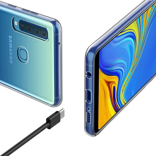 Samsung Galaxy A9 (2018) Hoesje Dun TPU Transparant afbeelding 4