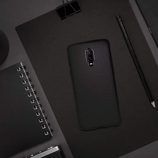 Spigen Liquid Air Back Cover Hoesje OnePlus 6T Zwart afbeelding 3