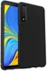 Samsung Galaxy A7 (2018) Twill Texture TPU Back Cover Zwart afbeelding 1
