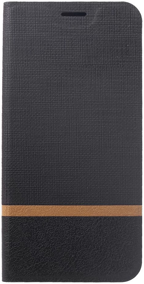 Huawei Mate 20 Lite Cross Pattern Wallet Hoesje Hoesje Zwart afbeelding 1