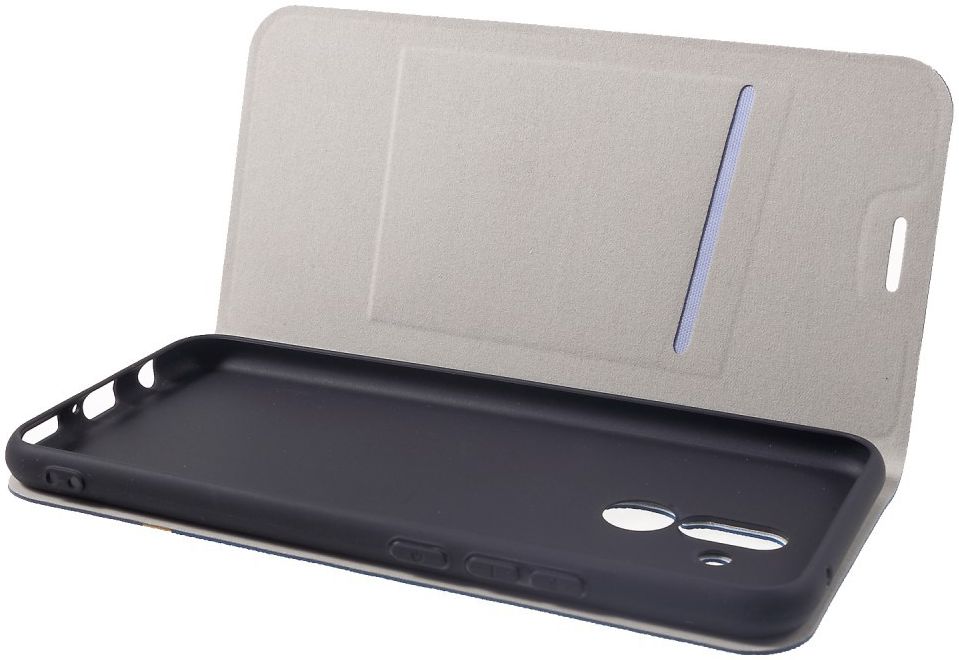 Huawei Mate 20 Lite Cross Pattern Wallet Hoesje Hoesje Blauw afbeelding 5