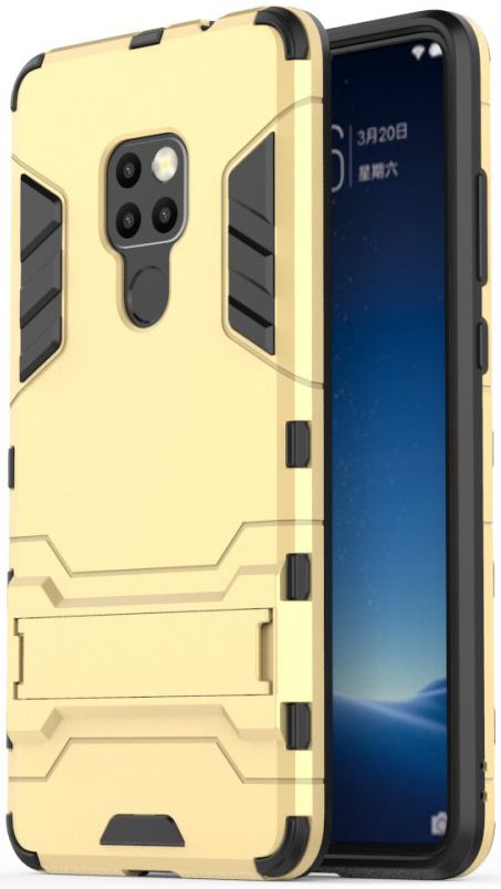 Huawei Mate 20 Hybride Kickstand Hoesje Goud afbeelding 1
