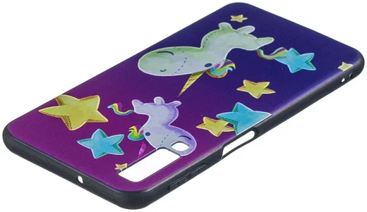 Samsung Galaxy A7 (2018) TPU Backcover Print Star and Unicorn afbeelding 4