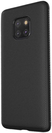 Huawei Mate 20 Pro Twill Texture TPU Back Cover Zwart afbeelding 2