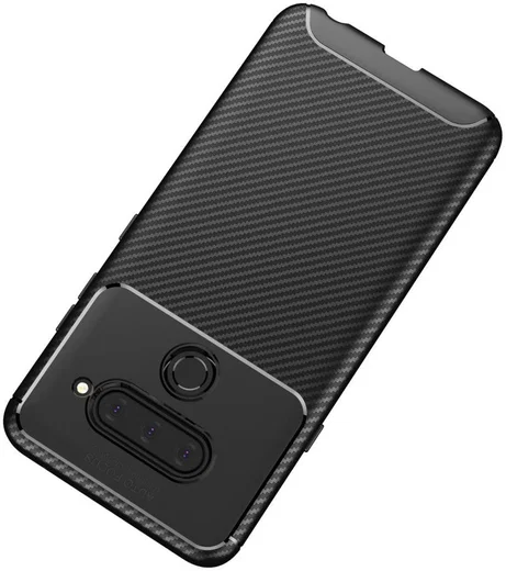 LG V40 Thinq Carbon TPU Hoesje Zwart afbeelding 6