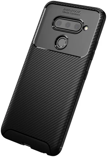 LG V40 Thinq Carbon TPU Hoesje Zwart afbeelding 9