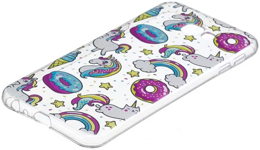 Samsung Galaxy J4 Plus TPU Hoesje Print Eenhoorn afbeelding 3