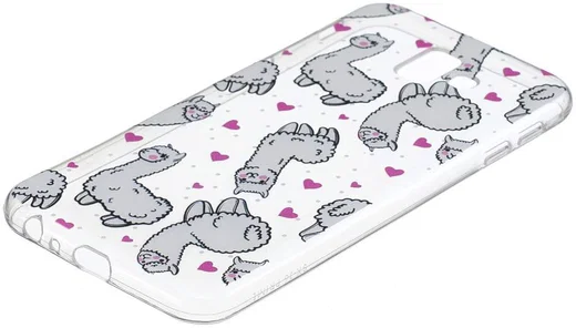 Samsung Galaxy J6 Plus TPU Backcover Print met Alpaca afbeelding 5