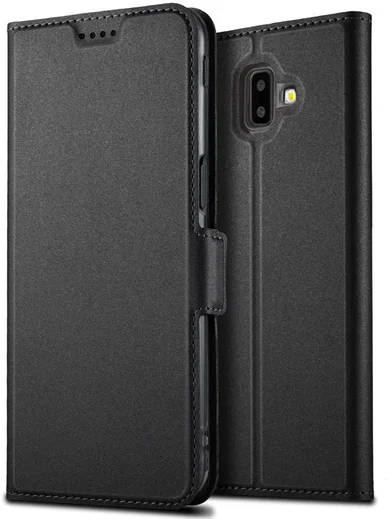Samsung Galaxy J6 Plus Hoesje Kaarthouder Zwart afbeelding 1