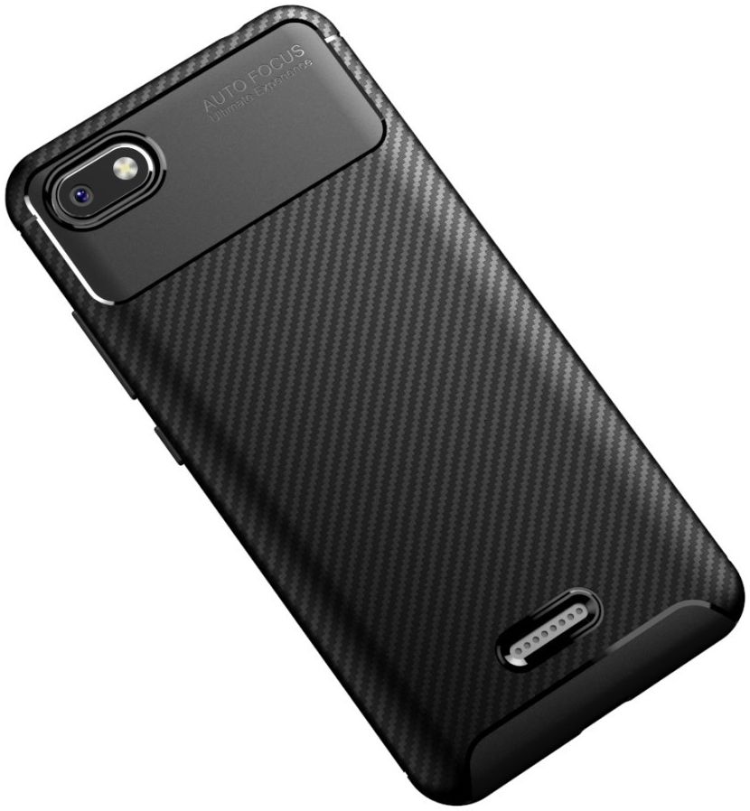 Xiaomi Redmi 6A Siliconen Carbon Hoesje Zwart afbeelding 11
