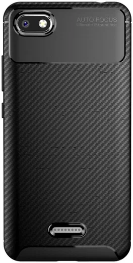Xiaomi Redmi 6A Siliconen Carbon Hoesje Zwart afbeelding 6