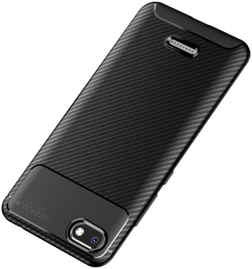 Xiaomi Redmi 6A Siliconen Carbon Hoesje Zwart afbeelding 7