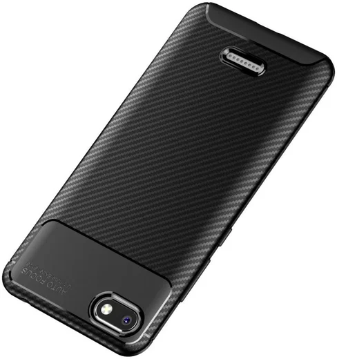 Xiaomi Redmi 6A Siliconen Carbon Hoesje Zwart afbeelding 7