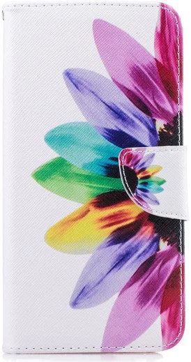 Samsung Galaxy J6 Plus Portemonnee Hoesje Colorful Petals afbeelding 1